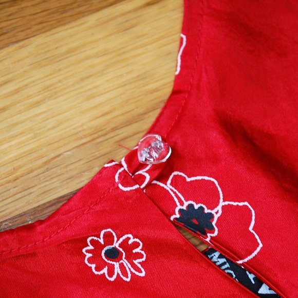 Vintage 90s y2k MM My Michelle Floral Acetate Dress - Picture 7 of 7